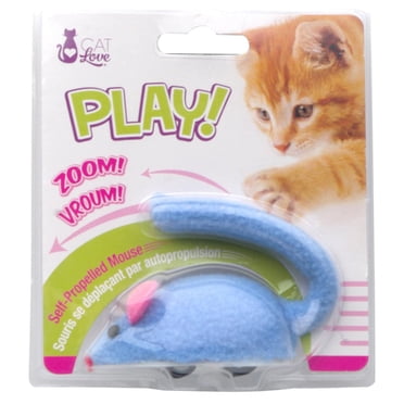 Cat Love Play Zippy Mouse Cat Toy, Blue