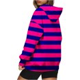 thumbnail image 3 of FAIWAD Womens Striped Drawstring Hoodies Casual Long Sleeve Color Block Pullover Tops Drop Shoulder Loose Sweatshirts, 3 of 5