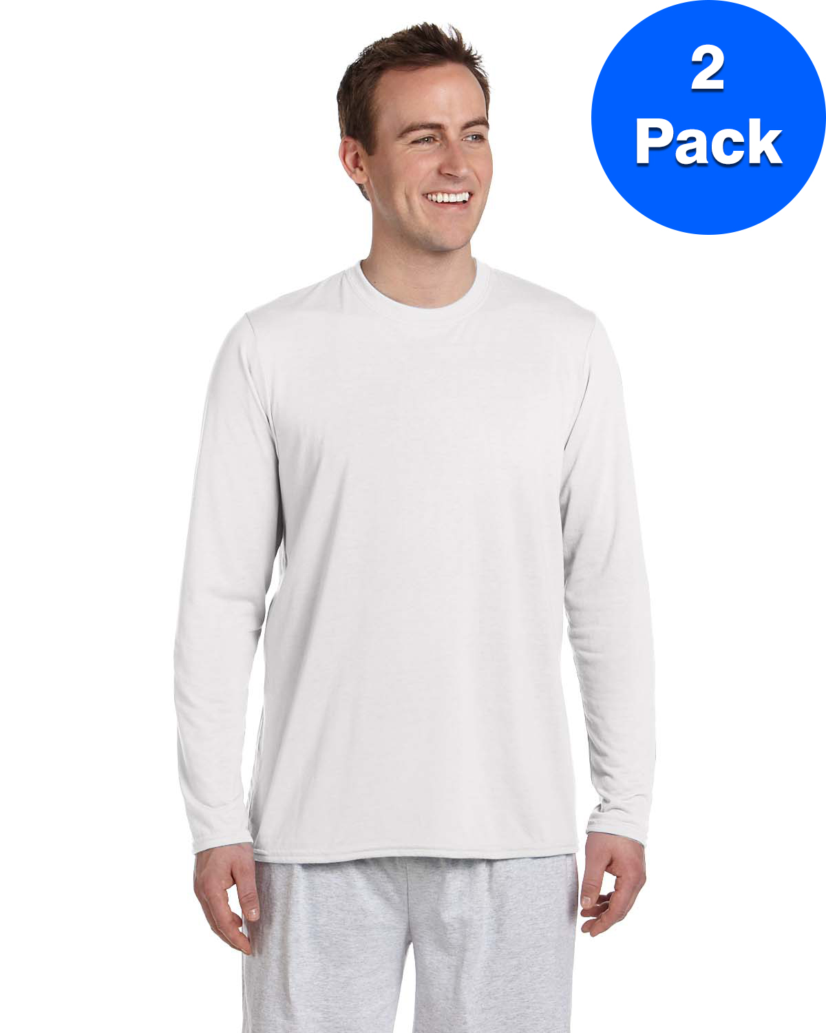 Gildan T-Shirt à Manches Longues Performance pour Hommes - G424 (Lot de 2)