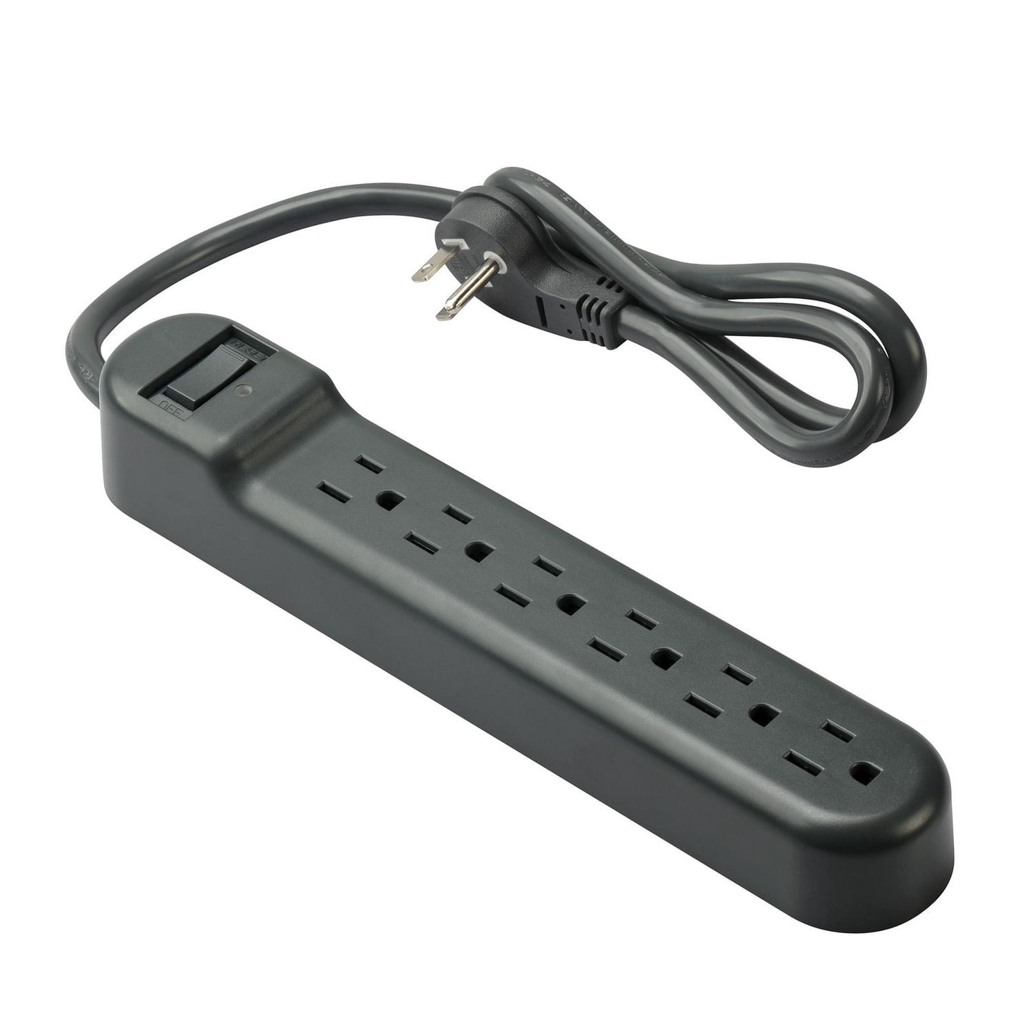 onn. 2.5 FT./76.2 cm 6-Outlet Surge Protector