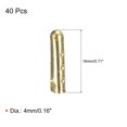 thumbnail image 2 of Unique Bargains 40Pack 4x18mm Metal Shoelace Tips Open Mouth Shoelace Repair Cords End Tips Gold, 2 of 6