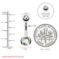 thumbnail image 3 of BodyJ4You 18PC Belly Button Rings 14G Goldtone Surgical Steel Clear Aqua Pink CZ Navel 18 Extra Ball, 3 of 6
