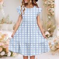 thumbnail image 2 of LOVZFMLL Dresses Kids Summer Double Layer Ruffle Sleeve Dress 5-14 Years, 2 of 8