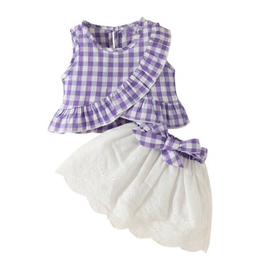 Yuyuzo Baby Girl Clothes Sleeveless Tank Top Skirt Set Toddler Matching Set 2 Piece Summer Outfits