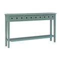 thumbnail image 1 of Pemberley Row Wood Teal Blue Console Table Rectangular Slimline 60" Unassembled, 1 of 21