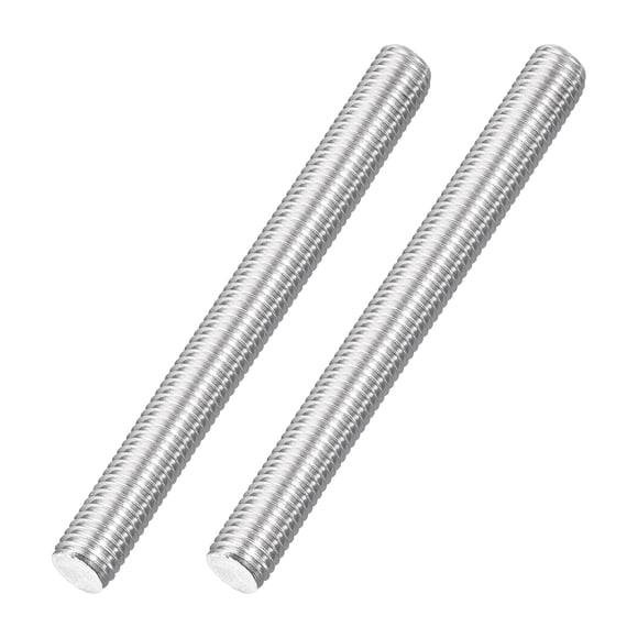 M14x140mm Fully Threaded Rod, 2Pcs 316 Stainless Steel 2 Pitch Threaded Screw