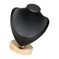 thumbnail image 1 of Necklace Display Bust Smooth Stable for Dresser Retail pu leather durable store Showroom Black S, 1 of 8