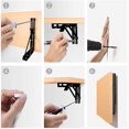 thumbnail image 4 of 2Pcs Folding Shelf Bracket 250Mm Folding Bracket Wall Shelf Heavy Duty Folding Bracket Black Folding Console Bracket For Table Wall Shelf 50Kg Load Bearing, 4 of 5