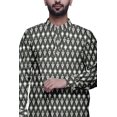 thumbnail image 3 of Atasi Ensemble Kurta-Pyjama Long en Coton pour Hommes, Kurta-Pyjama Décontracté de Designer, Vêtements, 3 of 3