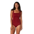 thumbnail image 2 of Speedo Maillot de Bain une Pièce pour Femmes Endurance+ Débardeur Froncé avec Bretelles Réglables - Rhubarbe, Taille : 16, 2 of 4