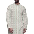 thumbnail image 4 of Atasi Button Down Asymmetric Printed Long Sleeve Rayon Kurta Pyjama Set, 4 of 4