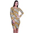 thumbnail image 2 of Moomaya Womens Full Sleeve Printed Midi Length Printed Bodycon Dress, 2 of 6