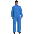 thumbnail image 3 of TiaoBug Combinaison une Pièce Unisexe pour Hommes à Manches Longues, Uniforme, Salopette, Bleu G, 3 of 6