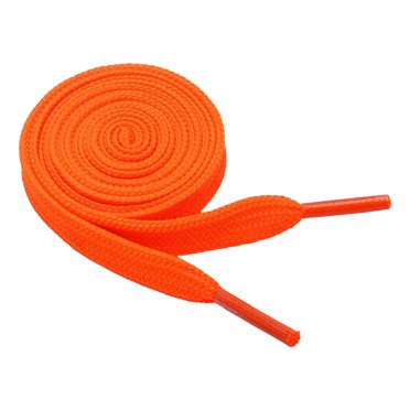 Dalazy 1 Paire Lacets Plats pour Chaussures Lacets de Espadrilles Chaussures Athlétiques Sport en Toile Lacets Réutilisables pour Bottes Unisexe Cordon Femmes Homme Orange 1 m