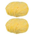 thumbnail image 1 of Unique Bargains 2 Pelotes Fil Velours Fil Chenille 87,49 Verges Polyester Fil Doux pour Couverture 2 Pcs Jaune, 1 of 7