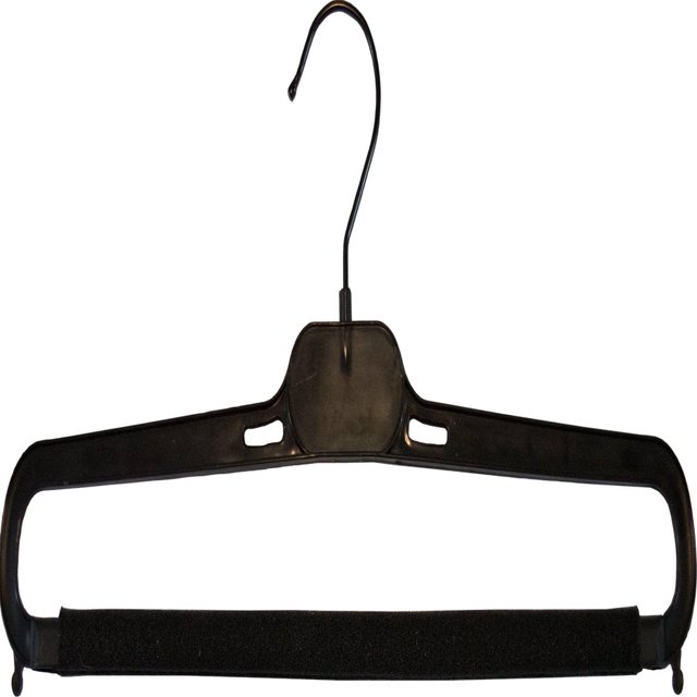 Cintre Supérieur en Plastique Noir Mat 4 Encoches Lot de 25