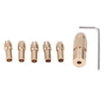 thumbnail image 2 of Collet de Foret Électrique, 7Pcs Laiton Mandrin de Remplacement Usure pour le Polissage, 2 of 8