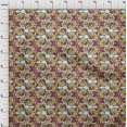 thumbnail image 3 of oneOone Cotton Poplin Fabric Leaves & Floral Block Print Sewing Fabric BTY 42 Inch Wide, 3 of 4