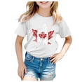 thumbnail image 1 of PMVFHDE Canada T-Shirt Imprimé Feuille d'Érable pour la Fête du, Manches Courtes, Col Rond, Été, Coupe Décontractée, Basique, 1 of 4