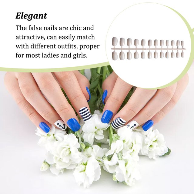 Nail Art Delicate Removable Artificial Tips Extension Gifts Artificial Fingernails. Acrylic Fingernails Fashion Wraps Manicure Tools Decoration for Girls Type 2