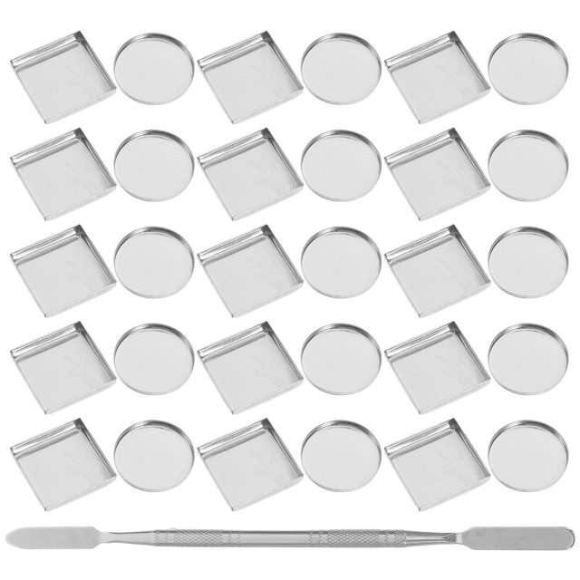 LOLIPPYY 31PCS Metal Pans for Cosmetics Elegant Design Makeup Palette for Makeup Lovers