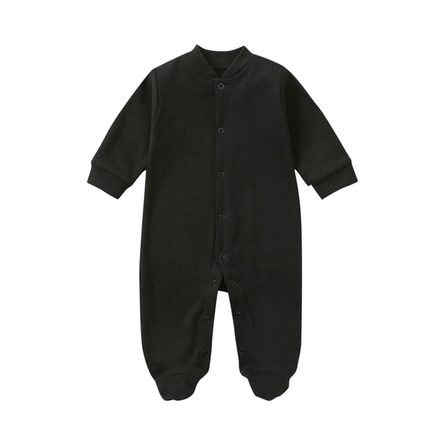 Yuyuzo Baby Pajamas Rompers Spring Fall Long Sleeve Footie Pjs Jumpsuit Onesie Infant Zipper Sleepwear