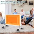 thumbnail image 2 of 2Pcs Feet for Infrared Heaters with Brake Switch  Infrared Heaters Feet Sturdy Bracket Feet For Free Standing Infrared Heaters Fits For Office Home Flat, 2 of 9