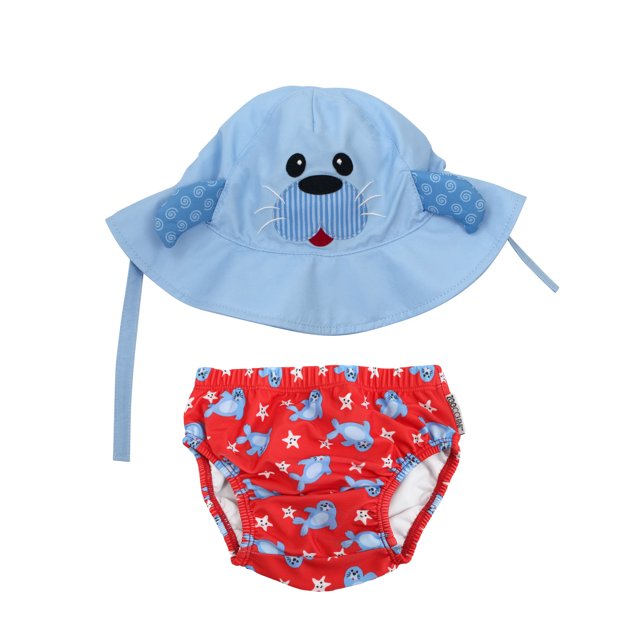 ZOOCCHINI - Ensemble Couche de Bain + Chapeau de Soleil pour Bébé
