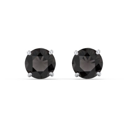 1 Carat Solitaire Stud Earrings in Sterling Silver