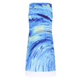 thumbnail image 4 of HKEJIAOI Liquidation des Ventes Robe Fleurie pour Femmes Robe d'Anniversaire pour Femme Col Rond Imprimé Ample Décontractée Mode Faux Deux-Pièces Sans Manches Robe Jaune, 4 of 7