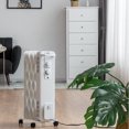 thumbnail image 3 of Costway 1500W Oil-Filled Heater Portable Radiator Space Heater w/ Adjustable Thermostat White, 3 of 10