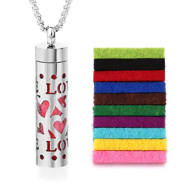 2025 New Aromatherapy Jewelry Necklaces Essential Oil Diffuser Necklace Stainless Necklace Perfume Steel Locket Open Scent D5Y8