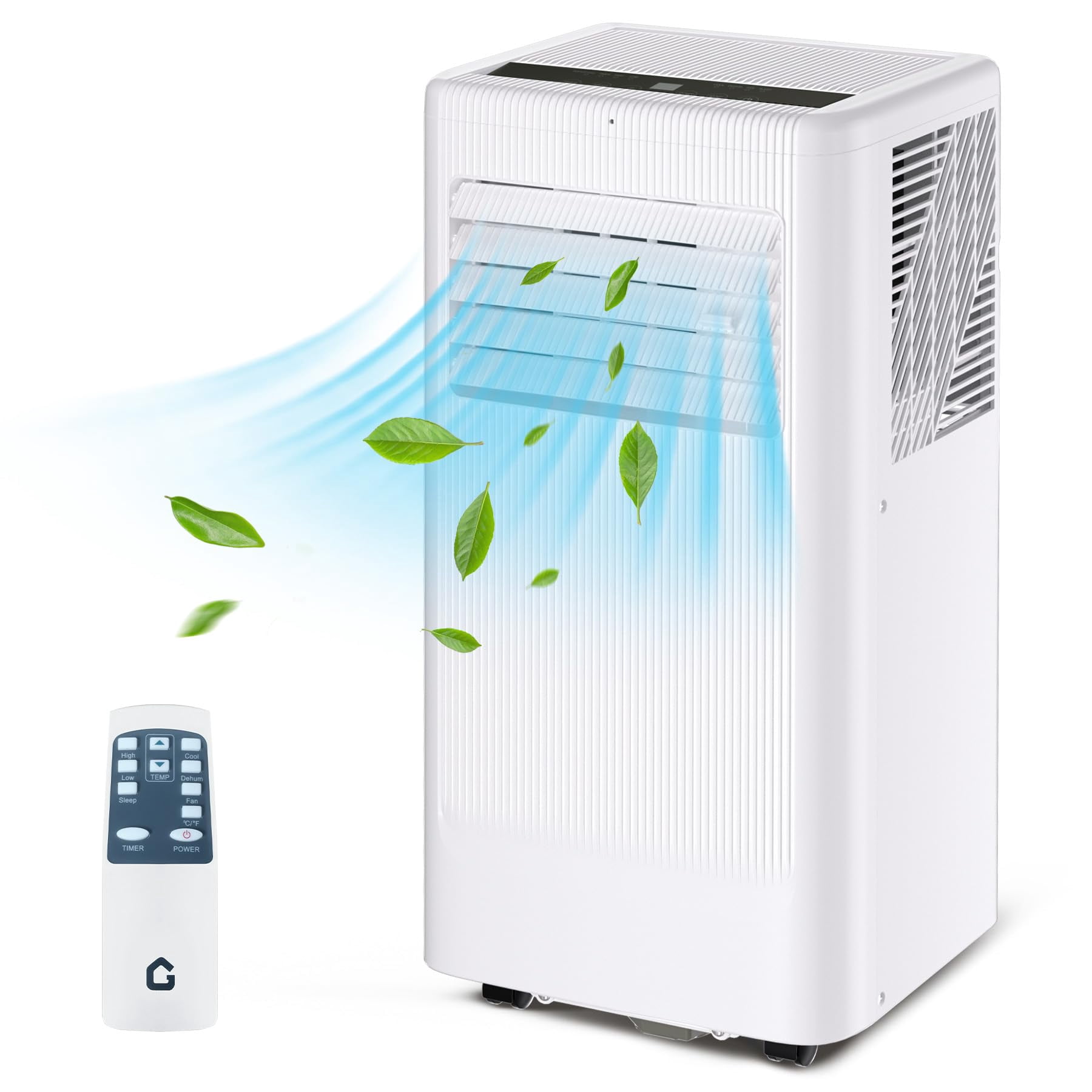 Powerful 10000 BTU 3-in-1 Portable Air Conditioner – Fast Cooling, Dehumidifier & Fan – Remote Control, Quiet, LED Display, Window Kit – Cools Rooms Up to 420 Sq.Ft. – Ideal for Home, Office, Dorm
