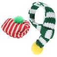 thumbnail image 2 of Pet Scarf Kit, Skin Friendly Easy To Wear Adorable Easy To Clean Dog Hat And Scarf Set  For Christmas For Small Medium Large Dogs For Pet For Cat Dog, 2 of 8