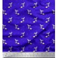 thumbnail image 1 of Soimoi Velvet Fabric Footprint,Cheese & Rat Kids Print Fabric by Yard 58 Inch Wide, 1 of 3