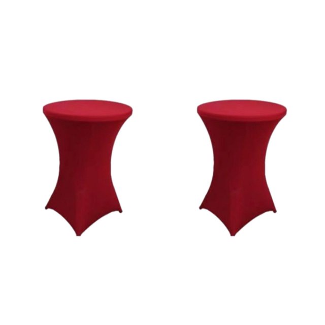 Wweixi Versatile Elastic Cocktail Table Set Fitting For Any Occasion Environmentally Friendly Polyester red 2Set