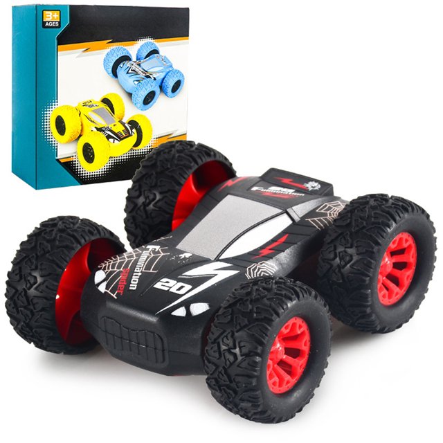 Kids Inertia Car Toy Plastic Double-sided 3D Push Vehicle Friction Powered Car