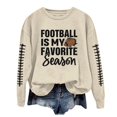 thumbnail image 1 of WEAIXIMIUNG Sweatshirts pour Femmes Pull à Manches Longues Hoodies Femmes Sweatshirts à Manches Longues Col Rond Décontracté Football Graphique Imprimé Pull Léger Sweatshirts Blouse Top, 1 of 4