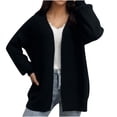 thumbnail image 1 of Timegard Cardigan Sweaters for Women Plus Size Open Front Jackets Loose Comfy Puff Long Sleeve Coat, 1 of 3