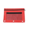 thumbnail image 3 of Binder Pencil Pouch Pencil Pouch for 3 Ring Binder Zipper Pencil Pouch 3 Ring Pencil Pouch Pencil Bags with Zipper Pencil Bag Three Holes Cloth Pencil Case Double Layer Mesh Large Capacity Pencil Bag, 3 of 6