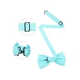 thumbnail image 4 of INSPIRE CHIC Men's Grids Patterned Solid Color Adjustable Pre-tied Bow Tie Lake Blue, 4 of 4