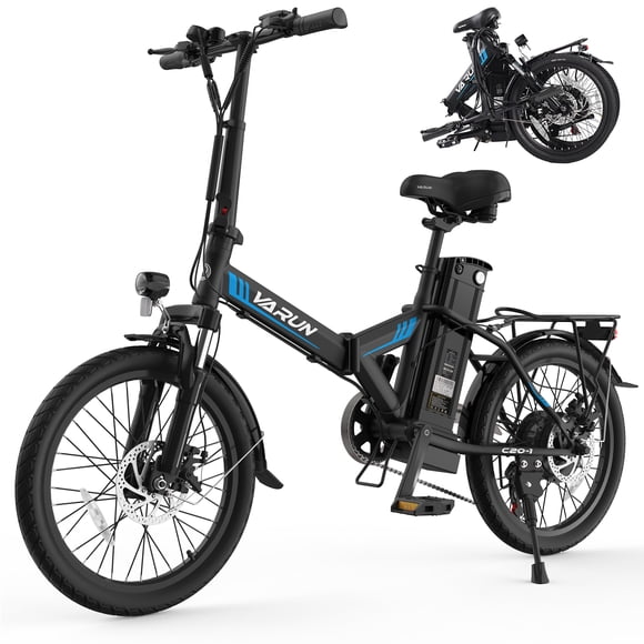 VARUN Electric Bike, Peak 750W Foldable Ebike with 20" Tires, 48V 374.4Wh Removable Battery, Electric Bicycle for Adults 40 Miles, 20MPH Speed