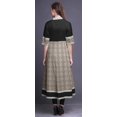 thumbnail image 4 of Bimba Kurtis Indiennes Grises à Losanges et Triangles Géométriques pour Femmes, Kurti Anarkali Imprimée en Ligne A, Robe Ethnique Décontractée - Très Petit, 4 of 5