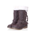 thumbnail image 3 of MAWCLOS Women Winter Boot Plush Lining Snow Boots Lace Up Slip Resistant Warm Shoes Round Toe Work Brown 9, 3 of 7