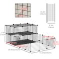 thumbnail image 3 of PawHut Guinea Pig Rabbit Playpen, Customizable Portable Pen, 3 of 10