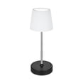 thumbnail image 1 of Mistaha Adjustable Height Table Lamp with Pleated Design and RGB Touch Control - Rechargeable Ambient Lamp for Home - Black Base - Three Colour Temperature Options, 1 of 6