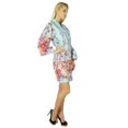 thumbnail image 4 of Bimba Women Cotton Printed Short Robe Getting Ready Bridesmaid Robes Coverups, 4 of 7
