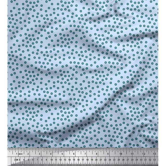 Soimoi Rayon Fabric Gear Parts Shirting Print Sewing Fabric Yard 56 Inch Wide