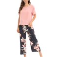 thumbnail image 1 of Rbaofujie Pyjama pour Filles Pyjama pour Femmes à Col Rond Manches Longues Ensembles de Maison Peignoir, 1 of 3