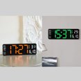 thumbnail image 2 of Wweixi Wall-mounted Dual Alarms LED Clocks Large Digital Display For Home Or Office Easy To Install white red, 2 of 6